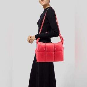 Stand‎ Studio Wanda Faux-Leather Clutch Shoulder Crossbody Red Bag Purse